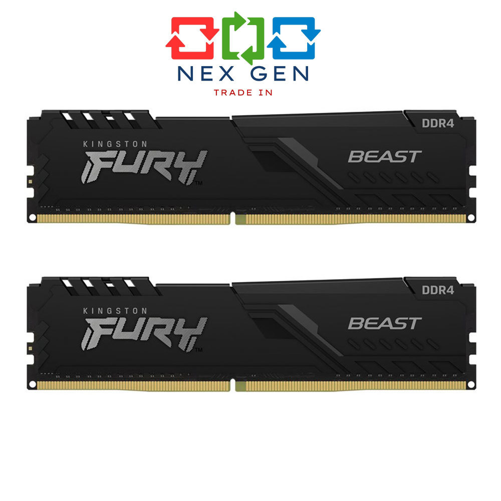RAM (แรมมือสอง)  KINGSTON FURY BEAST DDR4 (BLACK) 16GB (8GBx2) DDR4 3200MHz