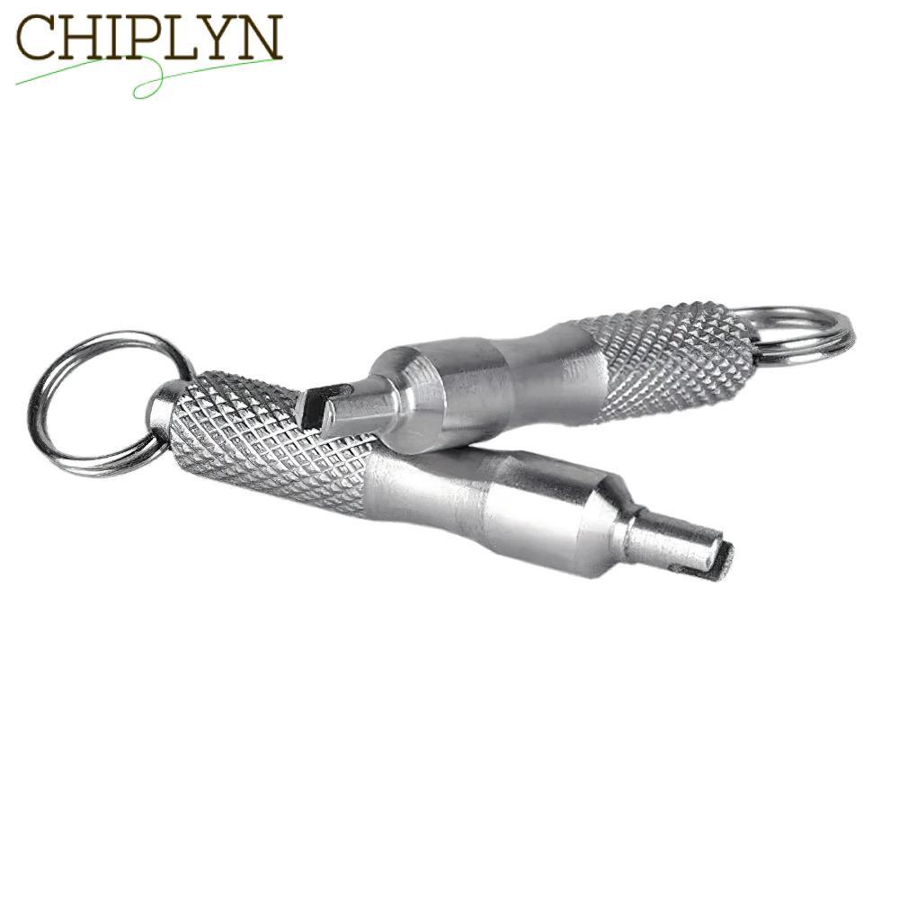CHIPLYN ประแจวาล์วยาง, พร้อมแหวนกุญแจ ไขควงซ่อมยางป้องกันสนิม, สแตนเลสทนทาน Universal Tyre Valve Core Remover เครื่องมือสําหรับรถยนต์รถจักรยานยนต์