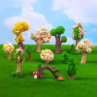 จําลองไม้ป่า Aquascaping เครื่องประดับ Mini เครื่องประดับเดสก์ท็อป Moss Micro ภูมิทัศน์ตกแต่งสวน DIY Succulent เรซิ่นหัตถกรรมอุปกรณ์เสริม