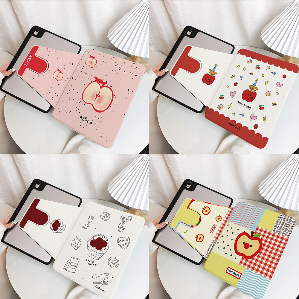 เคสหมุนได้ 360 องศา สำหรับ For iPad 10.9''(2022) 11''(2025)พร้อมช่องใส่ปากกา เคสกันกระแทกสำหรับ Mini 4 5 6 7 พร้อมขาตั้ง