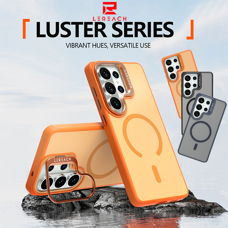 Lersea สําหรับ Samsung Galaxy S26 S25 S24 Ultra S25 FE กรณีแหวนแม่เหล็กที่แข็งแกร่งเข้ากันได้, ขาตั้งโลหะ, กันกระแทกด้วยมุมเบาะลมและการออกแบบโปร่งแสงสามเท่า