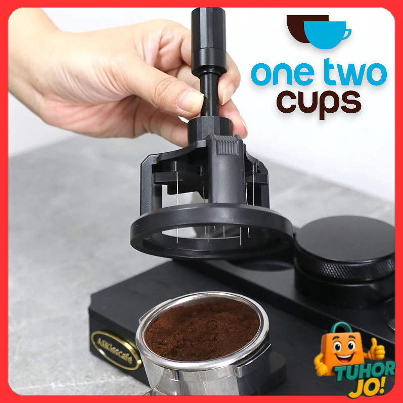 One Two Cups Stirrer Espresso Coffee Distribution WDT Barista 10 เข็ม - AK-325