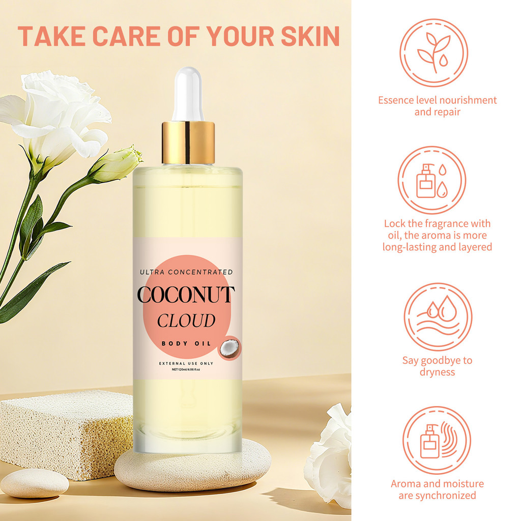 ขายร้อน#新品 Moisturizing BODY Oil 120ml Nourishing BODY Moisturizing BODY Oil กลิ่นหอมติดทนนาน BODY O