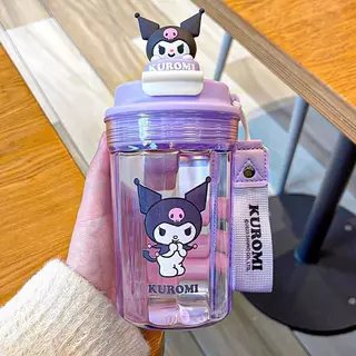 แก้วลายการ์ตูน Sanrio ความจุขนาด480ml แก้วน้ำพลาสติก ปลอกซิลิโคนกันร้อน ปลอดBPA มีหลายสีให้เลือก น่ารัก สไตล์มินิมอล