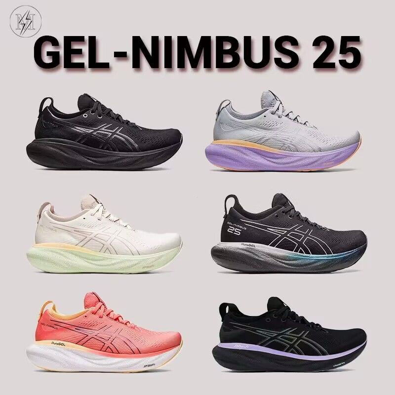 Asics Gel-Nimbus 25 2023 รองเท้าวิ่งระบายอากาศน้ําหนักเบาสําหรับผู้ชายรองเท้าผ้าใบ