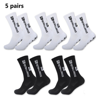 [*แพ็ค5คู่]  ถุงเท้ากันลื่น FS ฟุตบอลและฟุตซอล ถุงเท้ากีฬา 5…