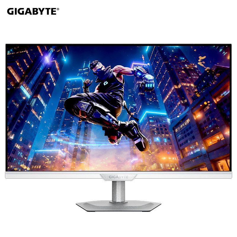 Gigabyte M27UP ICE White Display 4K/160Hz 27 นิ้ว Straight Face IPS Gaming ความเร็วสูง HDR400