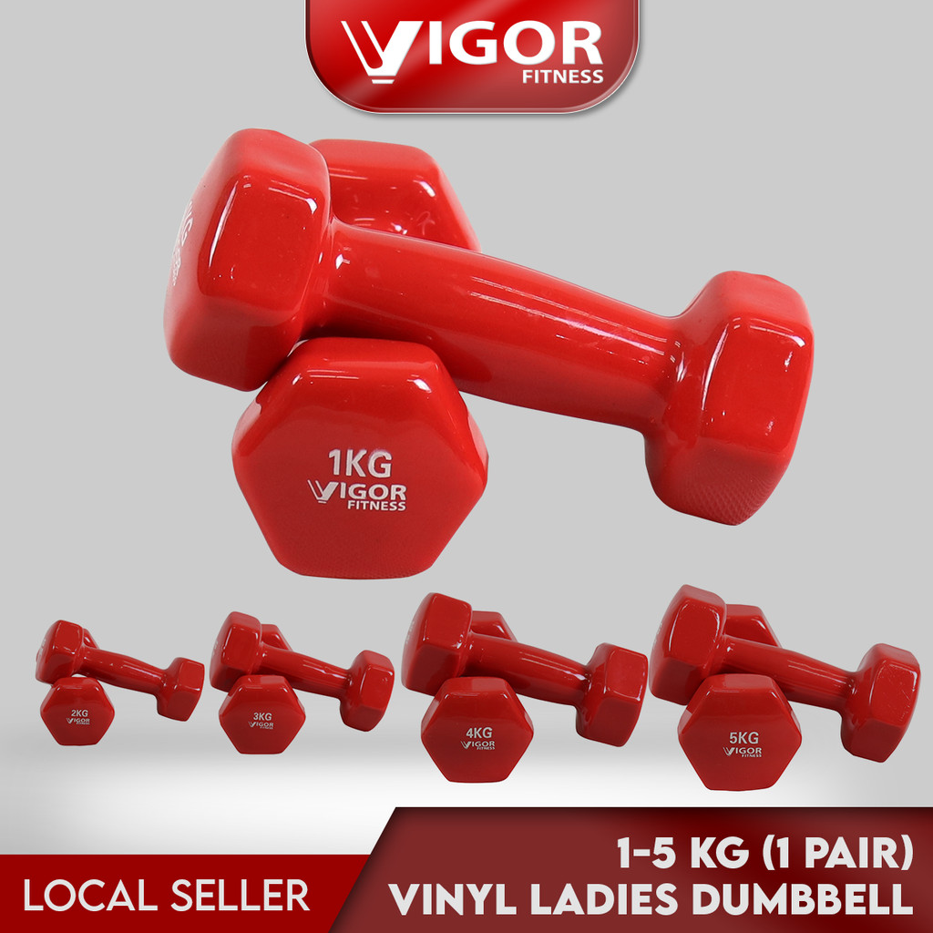 Vinyl Dumbbell Lady 1kg 2kg 3kg 4kg 5kg ดัมเบลใน (1 คู่) / ดัมเบล Wanita 1kg 2kg 3kg 4kg 5kg Dumbbel