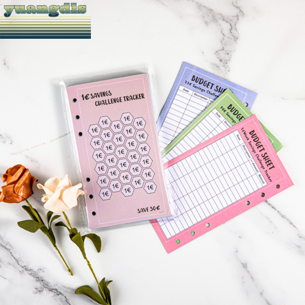 YUANG การ์ดประหยัดค่าใช้จ่าย 48 ชิ้น, 52 สัปดาห์ประหยัด Challenge Eave เงินซองเงินสด, ใช้งานได้จริง 