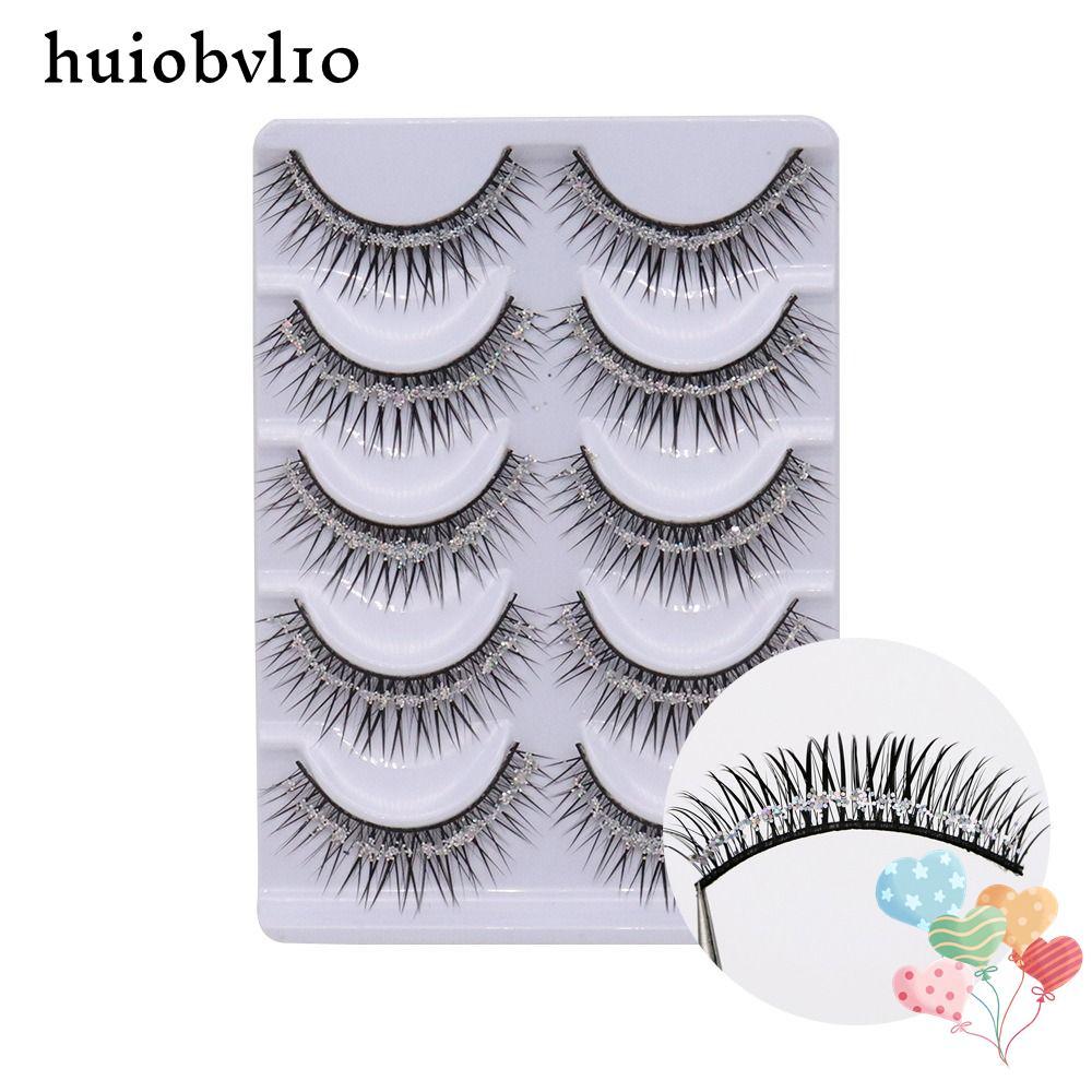 HUIOBVLTH Diamond Manga Lashes Dramatic Volume Fuffy Lashes Glitter Handmade Eye Extension