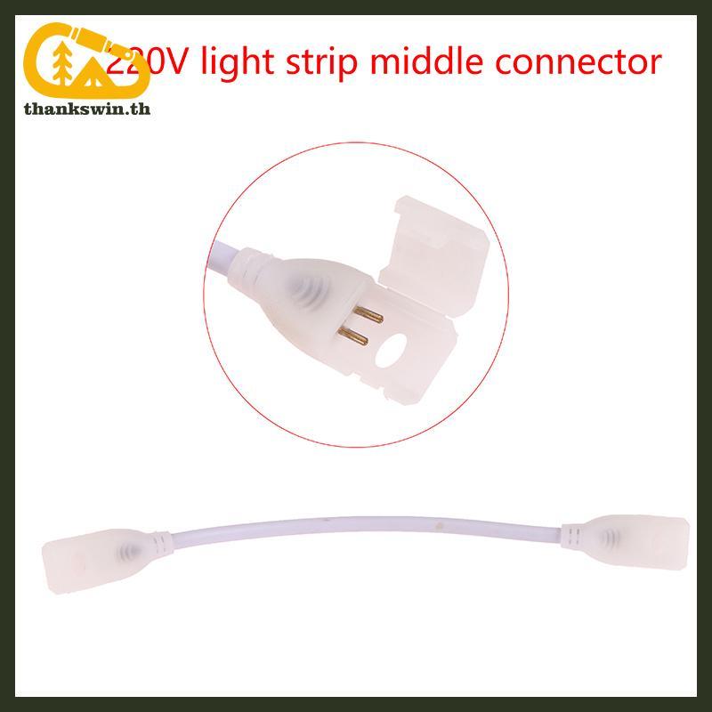 Thankswin 220V EU LED Strip Plug พร้อม COB 360LEDs Light Strip Connector, 2 ขา COB LED Strip Light F