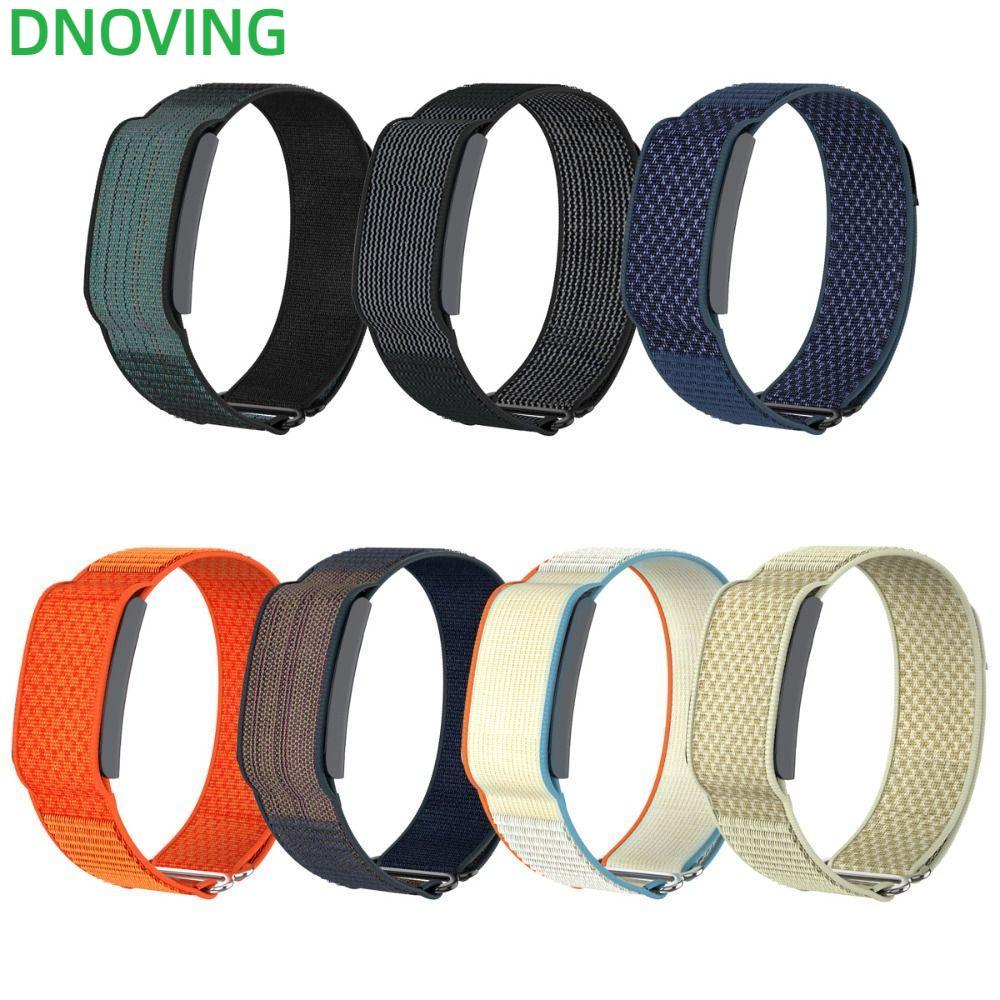 DNOVING Fitness Tracker Strap, Adjustable Loop Design Sport Band, Breathable Nylon 22mm Bicep Band ส