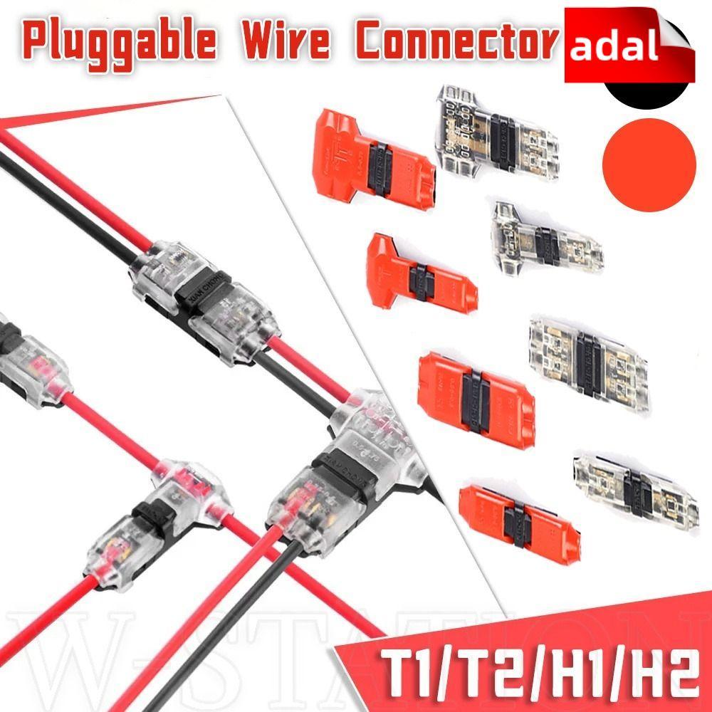 ADAL 1 ชิ้นสายไฟ Crimp, 8-22AWG รถเชื่อมต่อ Pluggable Wire Connector, ทนทาน Quick Splice Cable การเช