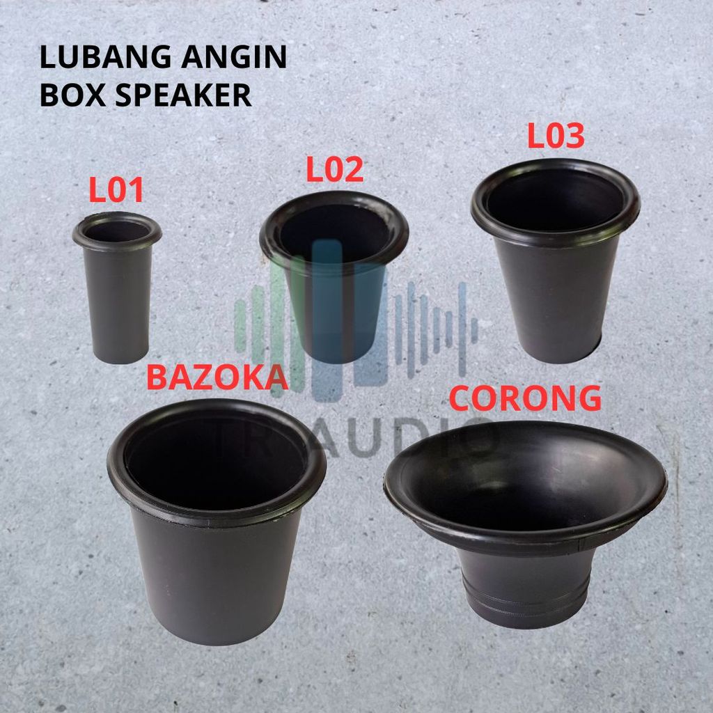 กล่องลําโพงสีดํา Bass Port Air Vent รุ่น L01 L02 L03 Basoka