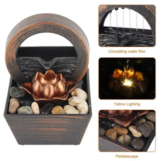 น้ำพุตั้งโต๊ะดีไซน์สร้างสรรค์ ตกแต่งบ้าน ผ่อนคลาย ฝึกสมาธิ น…