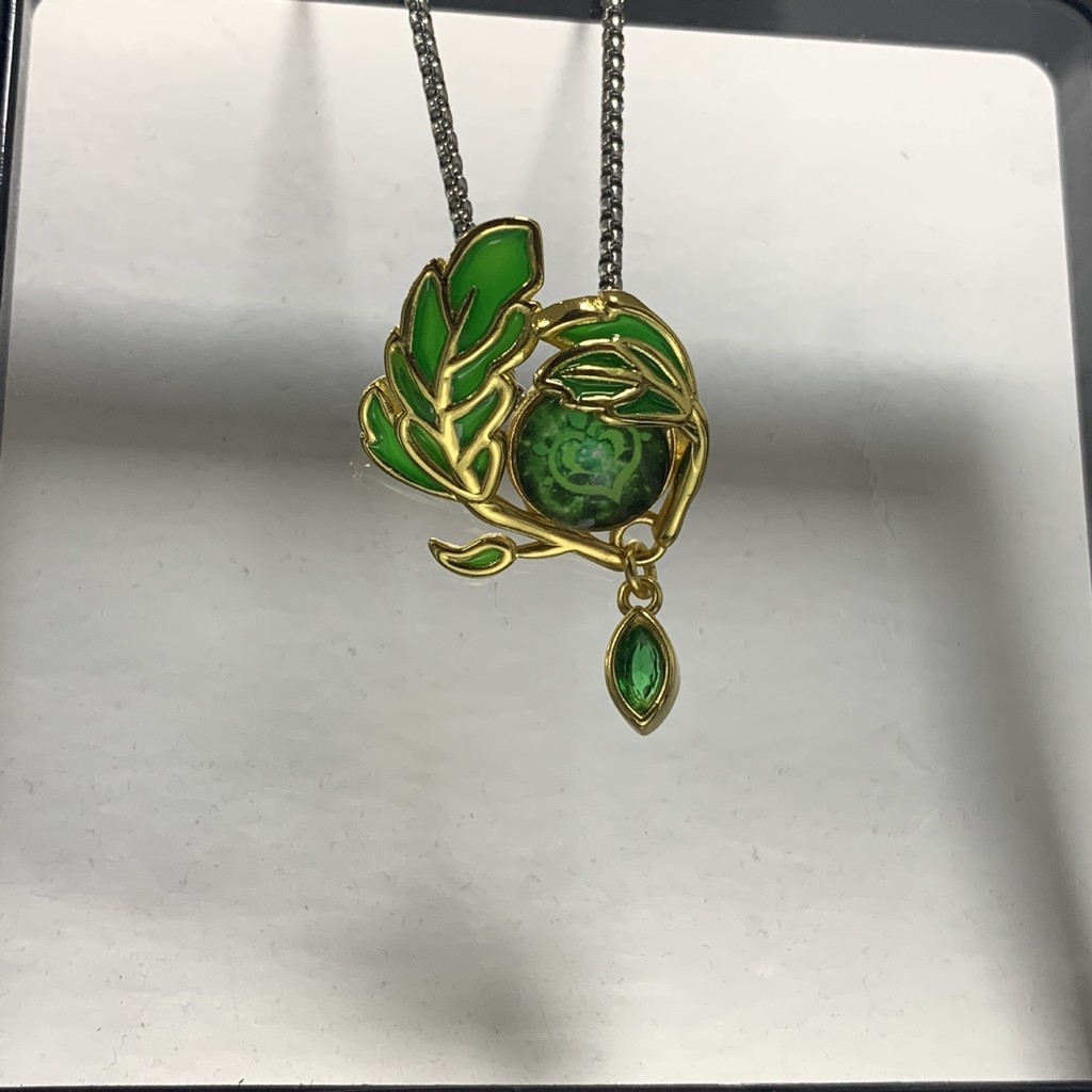 ใหม่ Nacida Grass God Eye สร้อยคอจี้อะนิเมะเกม Merchandise Original Design จี้มรกต I86K