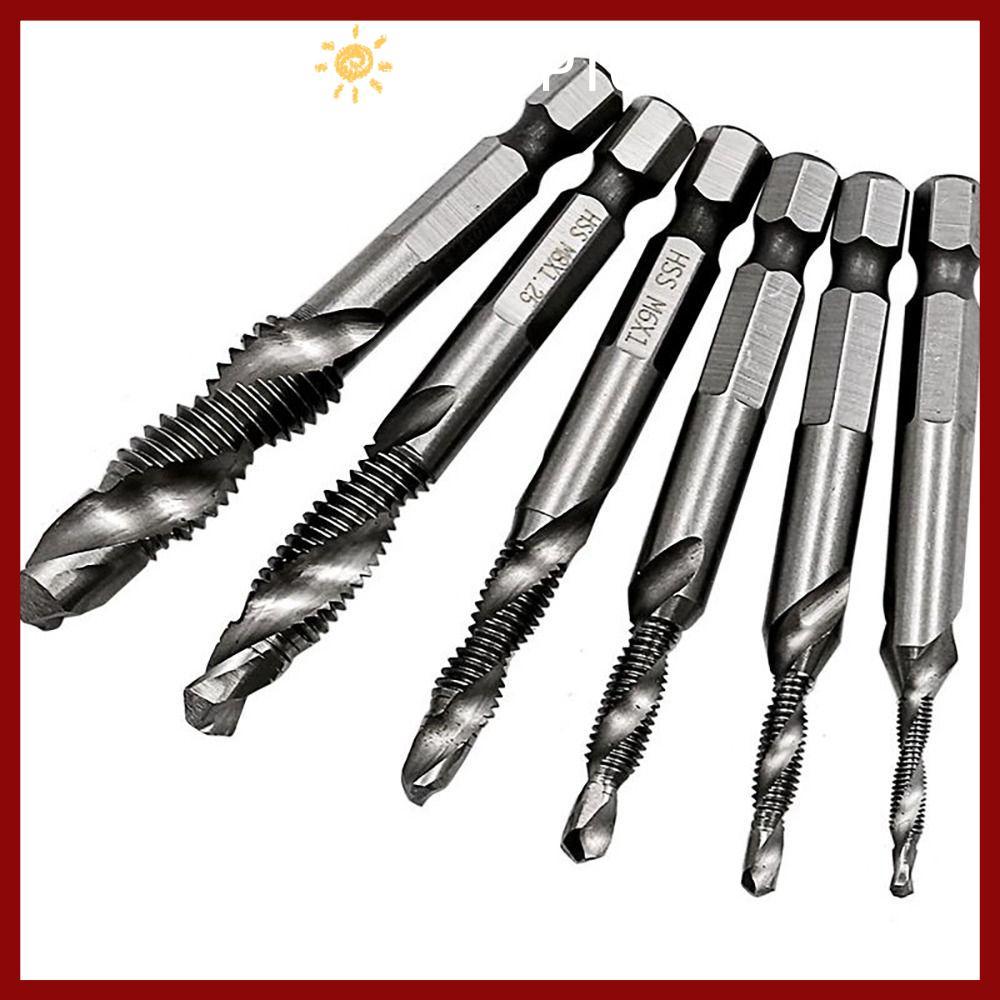 PTKFPT09 เจาะแตะ Bit สกรูด้าย Bit เครื่องมือแตะเจาะ Bits HSS Shank Tap เจาะ Bits