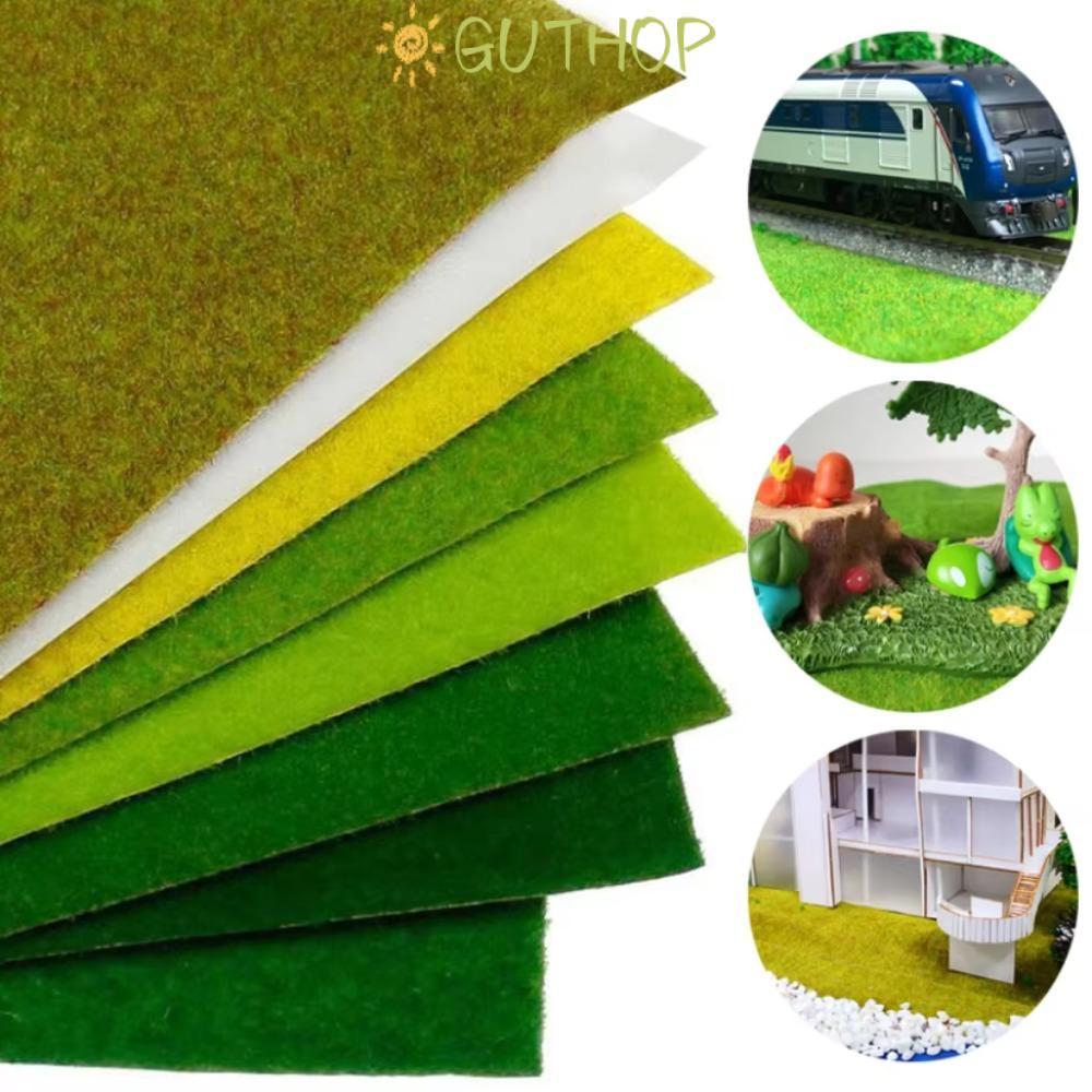GUTHOP เสื่อหญ้าเทียม,โมเดลฉาก DIY ไมโครภูมิทัศน์สนามหญ้าเทียม,คุณภาพ 41x100 ซม.ตกแต่งสวนพรมหญ้าปลอมสวน