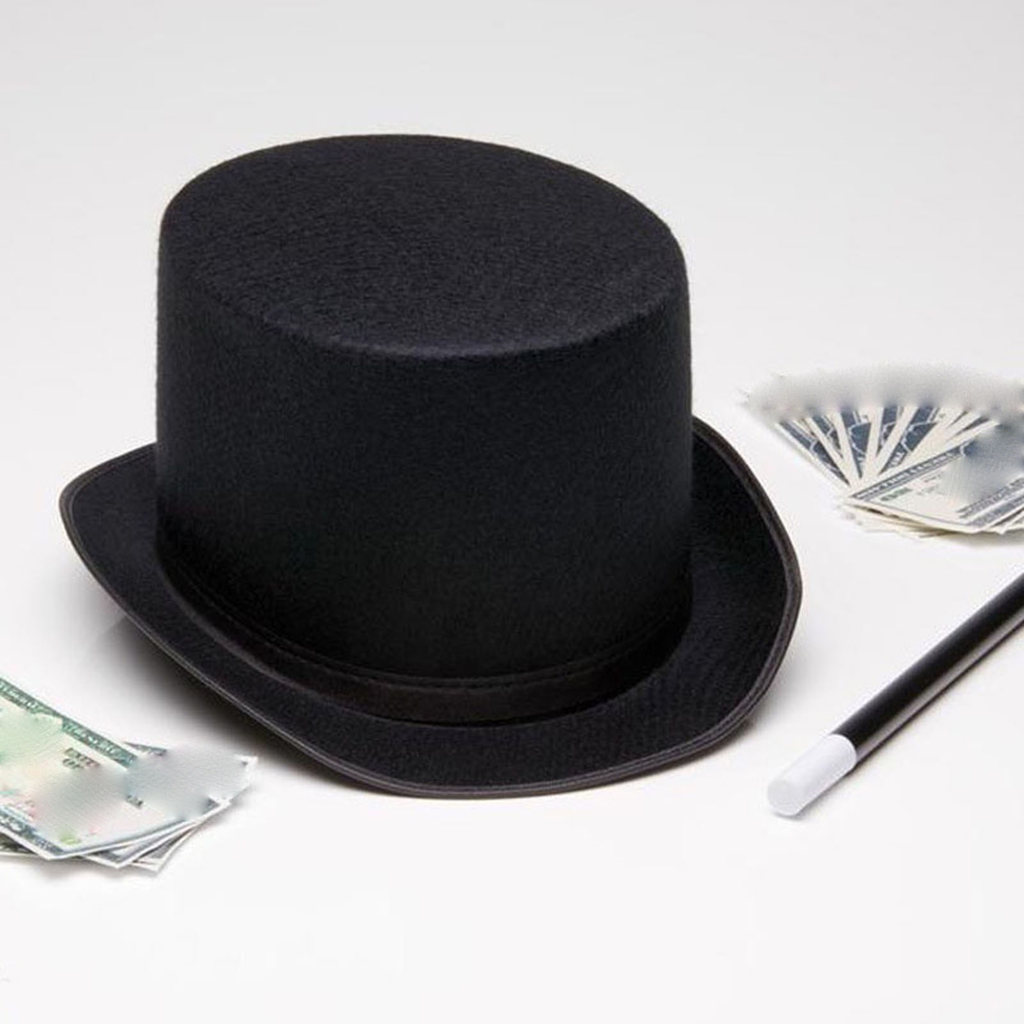 Felt Magician Top Hat Party Supplies Bowler Top Coachman Hat เหมาะสําหรับผู้หญิงผู้ชายเด็กผู้ใหญ่