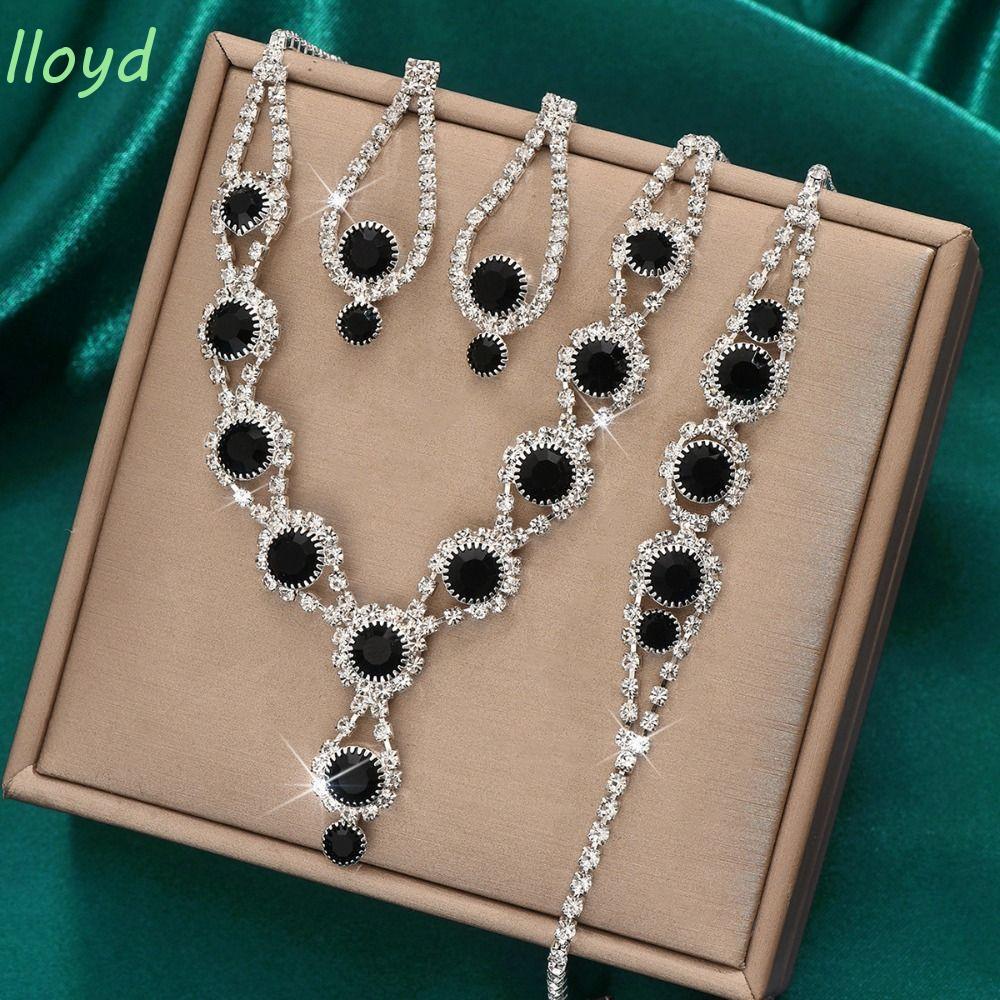 LLOYD Rhinestone เครื่องประดับชุด ต่างหูและสร้อยข้อมือ/สร้อยคอมาRIA เพชรสังเคราะห์คุณภาพสูง สำหรับงา