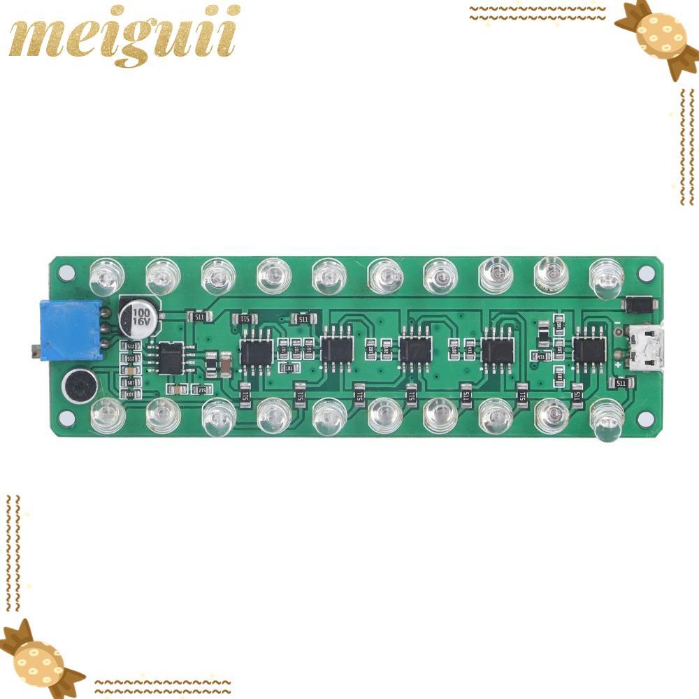 MEIGUII VU Meter, ไฟ LED จอแสดงผล LED VU Meter, LED Indicates ควบคุมเสียงการเชื่อมต่อย้อนกลับบาร์ป้อ
