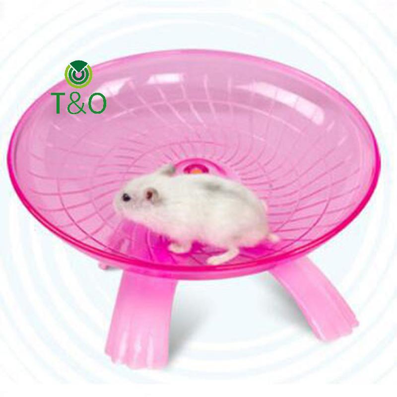 [T&OT] Pet Hamster Flying Saucer การออกกําลังกาย Squirrel Wheel Hamster Mouse Running Disc [ใหม่]