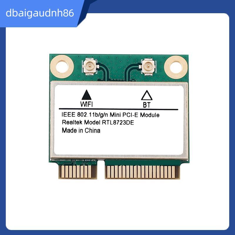 READY STOCK การ์ดเครือข่าย RTL8723DE 2.4G 150M บลูทูธ 4.2 Mini PCIE สําหรับ WIN7 WIN8 WIN10 WIN11