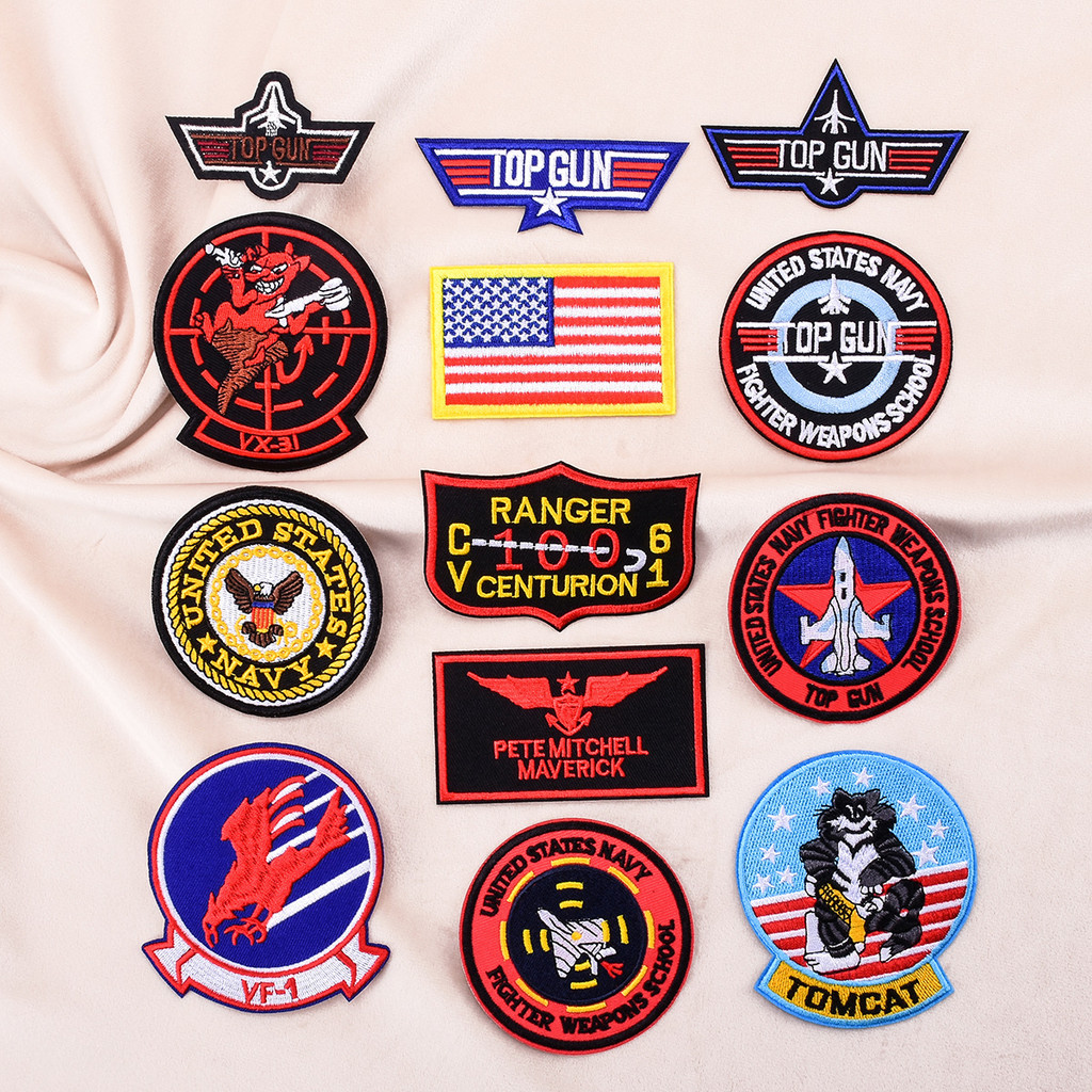 Lesi VF-1 Aviation Pilot Full Set American Armband Hot Melt กาวสติกเกอร์แฟนทหาร Morale Badge 2.26 Pa