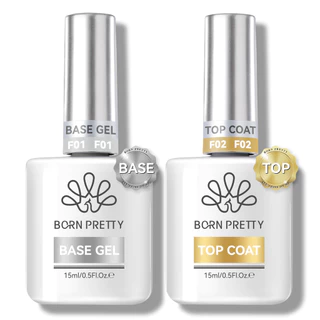 【Local】Born Pretty Gel Nail Polish Super Top Coat Base Gel Set ชุดเพ้นท์เล็บติดทนนาน 15ml