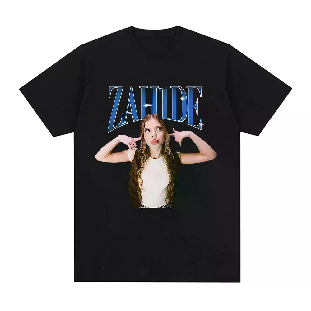 Merch นักร้อง Zahide เสื้อยืดผู้ใหญ่ สไตล์ฮิปฮอปและ STREETWEAR แขนสั้น ไซส์ใหญ่