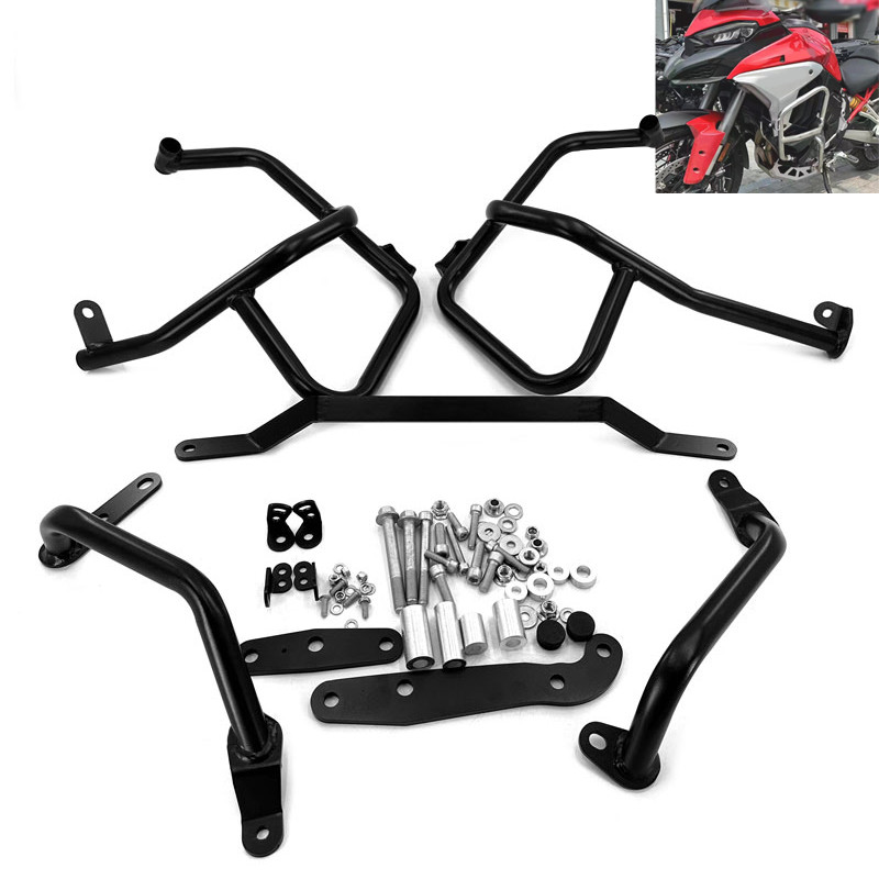 HZ รถจักรยานยนต์Crash Bar Engine Guard Protectorป้องกันFalling FitสําหรับDUCATI Multistrada V4 V4S 2