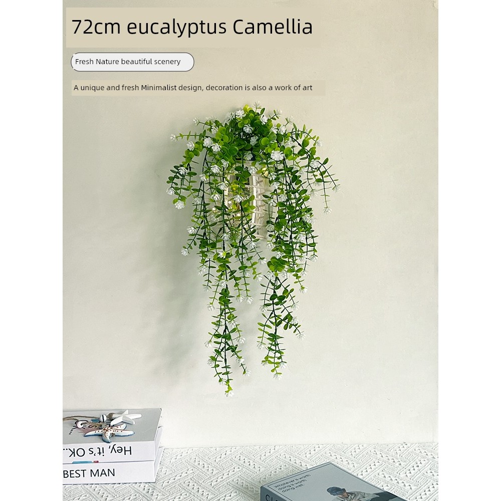 ช่อดอกไม้ Ugali แขวนตะกร้าเครื่องปรับอากาศตกแต่งผนังดอกไม้ประดิษฐ์