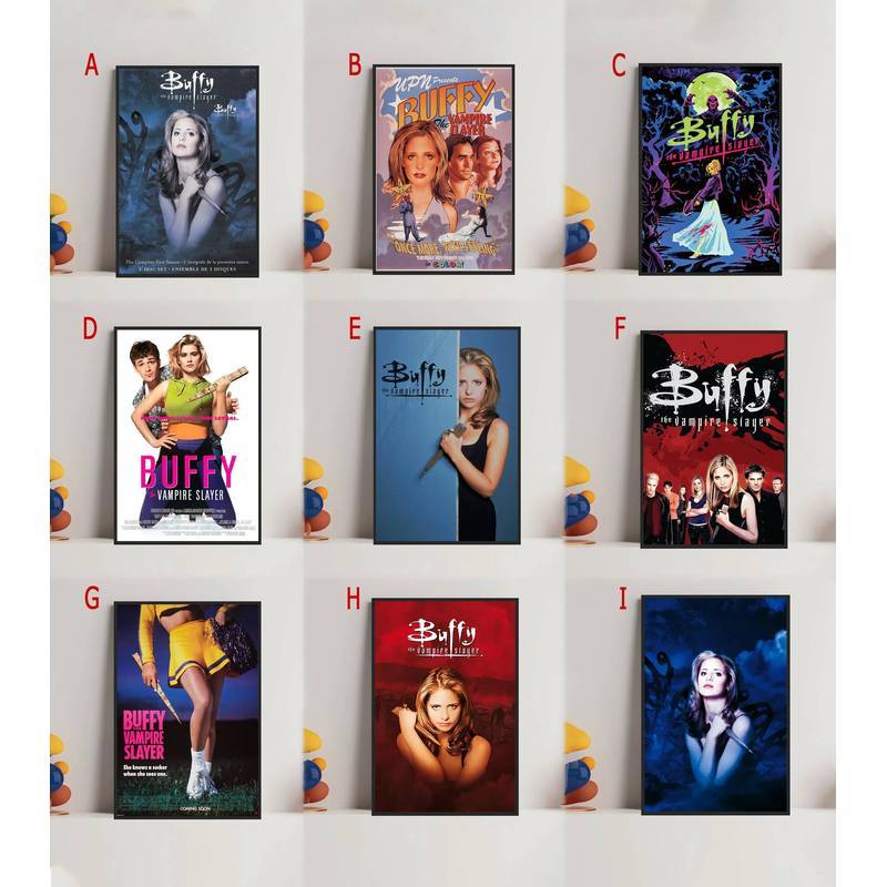 Buffy the Vampire Slayer โปสเตอร์ผ้าใบ 90s TV Series พิมพ์สําหรับตกแต่งผนังห้องนอน