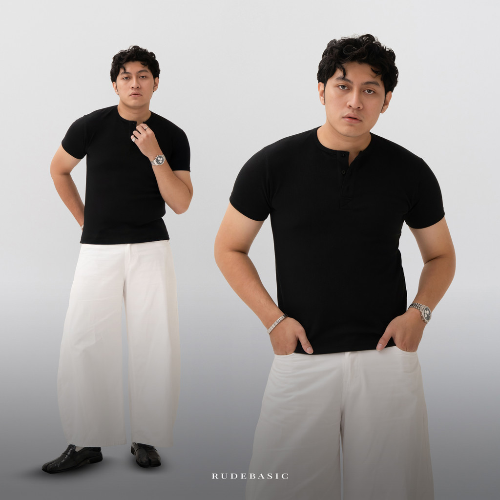 RUDEBASIC - Tojiro Rib Fit Short Henley