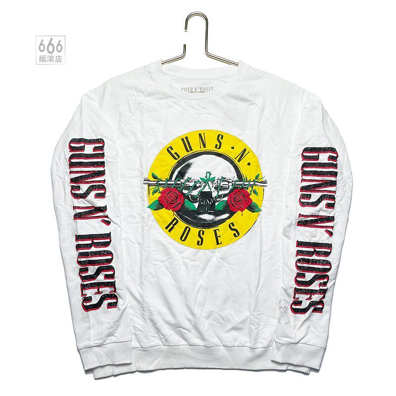 GUNS N ROSES Guns & Roses Round Neck Hoodie Mens and Womens Street Style 3.3