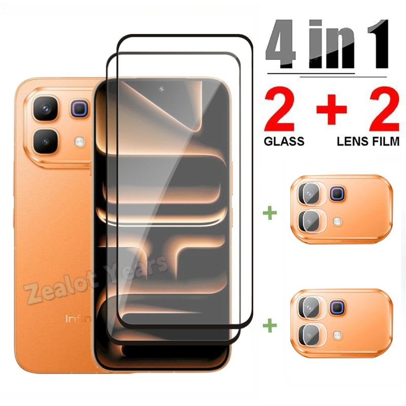 4in1 ป้องกันหน้าจอสําหรับ Infinix Note 60 Pro 5G Note60 Note60Pro กระจกนิรภัยด้านหน้าฟิล์มกล้องเลนส์ป้องกันฟิล์มนุ่ม