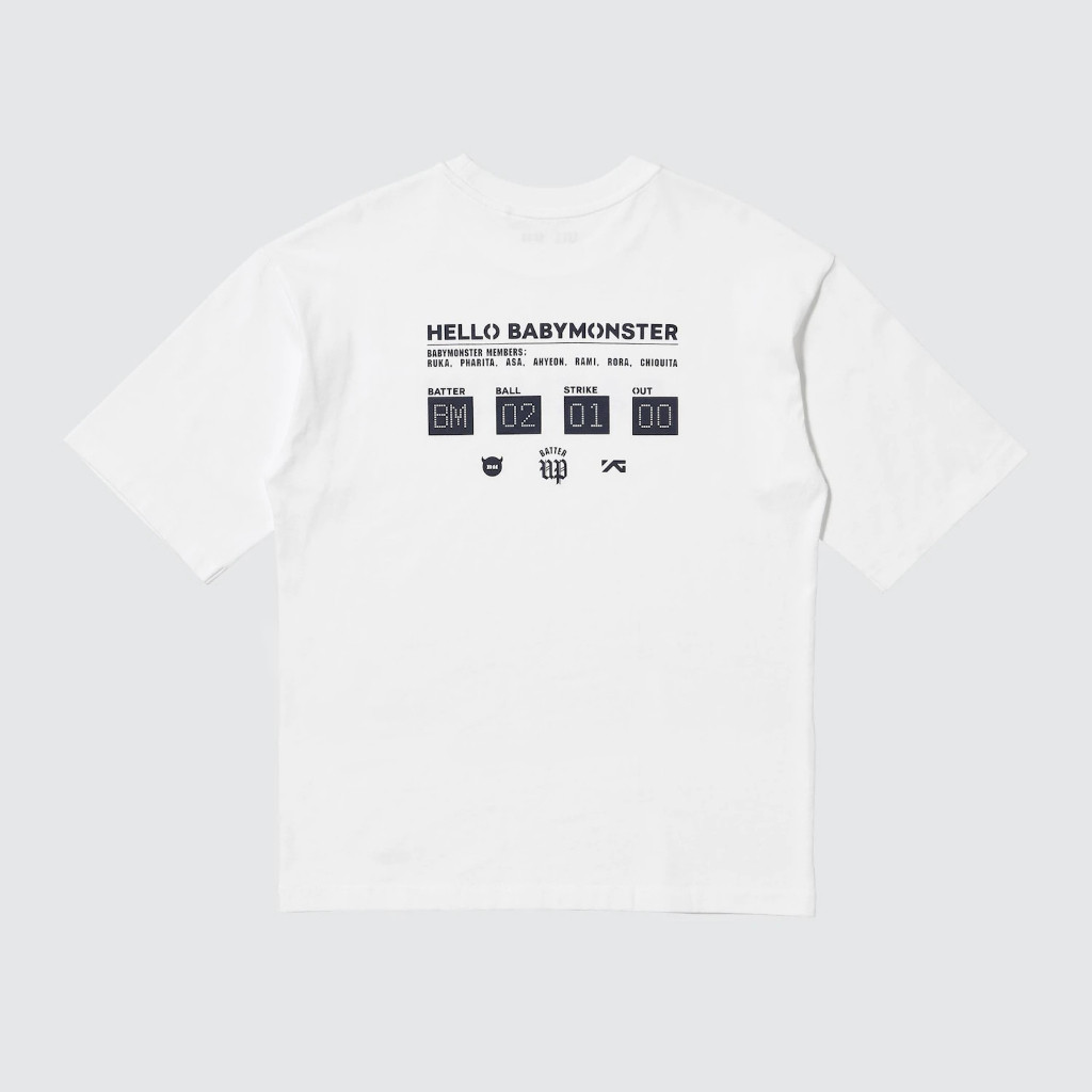 เสื้อยืด Uniqlo x Baby Monster 01 | เสื้อยืดแขนสั้น UT BABYMONSTER - สีขาว