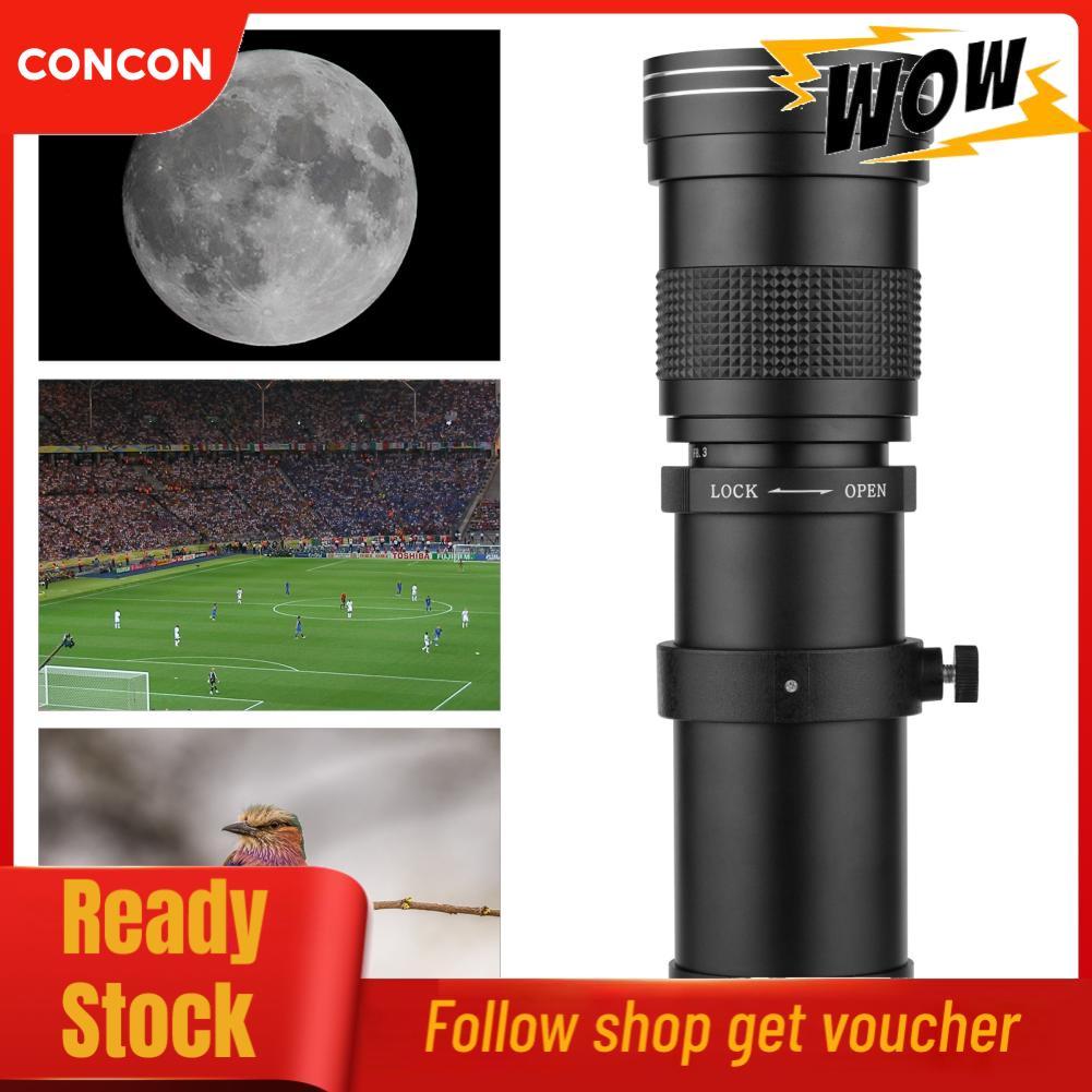 Concon กล้อง MF เลนส์ซูมซุปเปอร์เทเลโฟโต้ F/8.3-16 420-800 มม. T Mount + ชุดฟิลเตอร์ UV/CPL/FLD + 2X