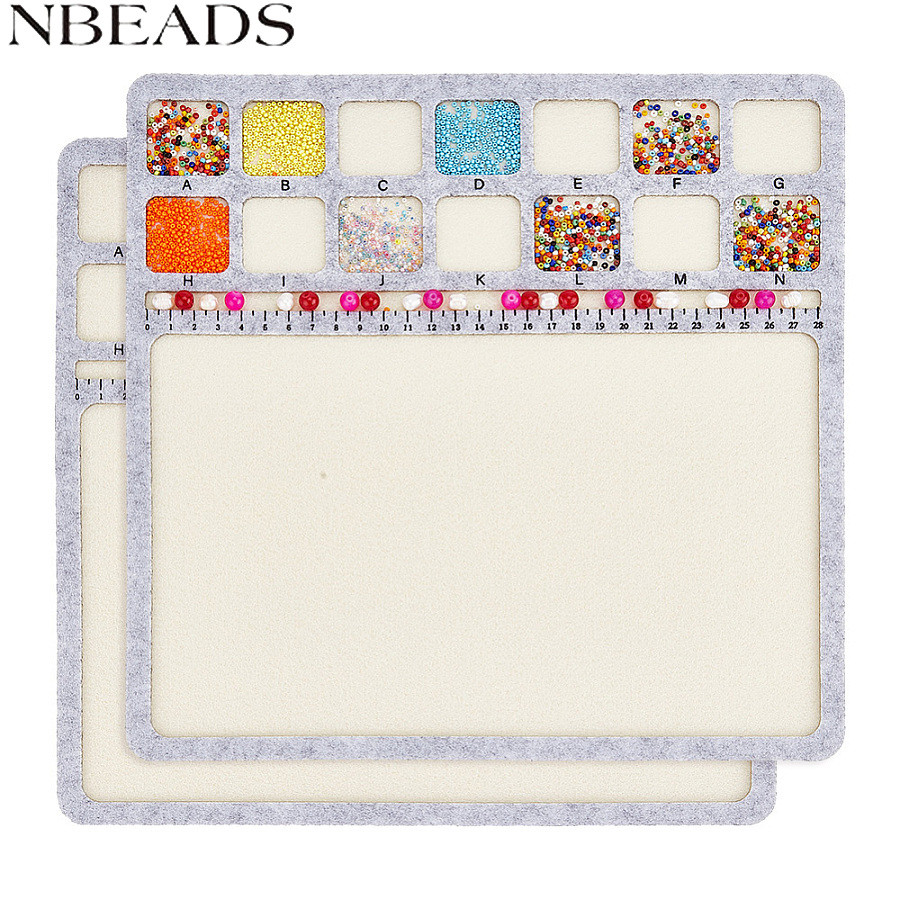 1 ชิ้น Felt Bead Design Boards Square Silver 29.8x29.9x0.8 ซม.