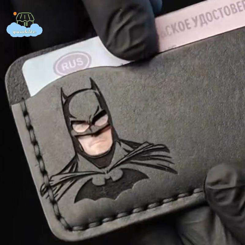 [LI] Slim Leather Bat Wallet Credit ID Card Holder Purse Money Case Cover With Super Hero Mask For D