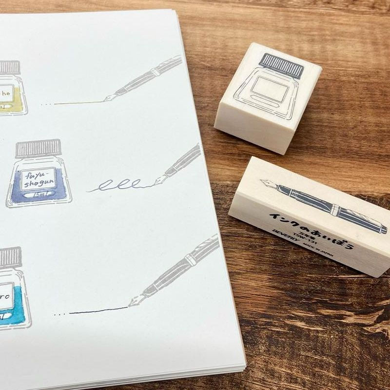 New Product#Japan Beverly Wooden stamp, Hayao Miyazaki's Totoro, Kikuyou no Kikuyou, fountain pen, i