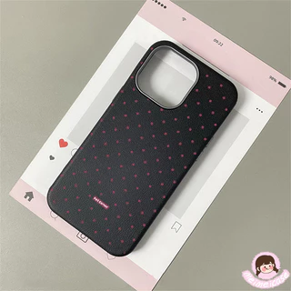 เคสไอโฟน17 11 ลายจุดสีชมพู เคสสวยๆ สำหรับ IPhone 12 15 13 11 16 17 14 Pro Max 7Plus 16 7 14 8 15 Plus XR Xs Max SE 2020