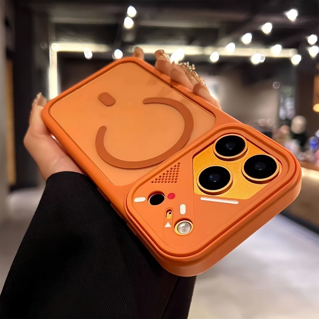 เคสแม่เหล็กโปร่งใสอะคริลิคหรูหราสําหรับ ไอโฟน 17 16 15 14 13 12 มือโปร สูงสุด กล้องสร้างสรรค์ฝาครอบป้องกันกันกระแทก