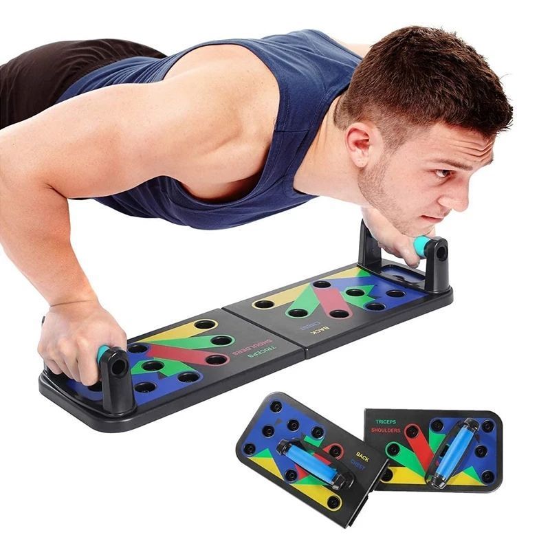 Push-Up Board Multifunctional Training Board ผู้ใหญ่ไดอารี่พับได้ Push-Up สนับสนุนกล้ามเนื้อหน้าอกเท