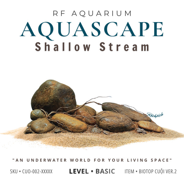 เค้าโครงกรวด Ver.2 | Hardscape Simple Biotop Style Aquarium Decorative | พิพิธภัณฑ์สัตว์น้ํา RF