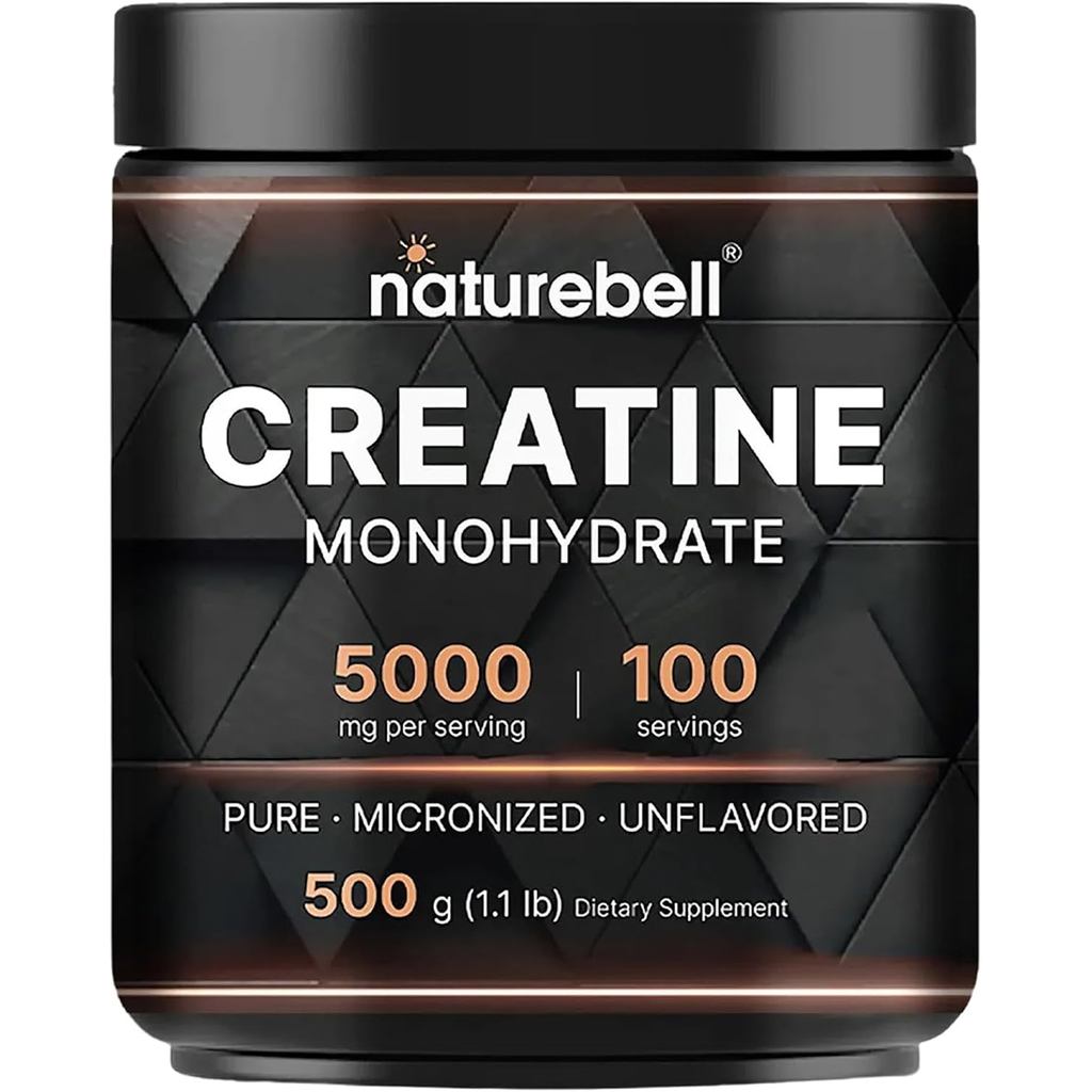 NatureBell Creatine Monohydrate Powder - 500g - แป้งไมไนซ์ - ส่ง Creatine Per Service - สั่งซื้อล่วง