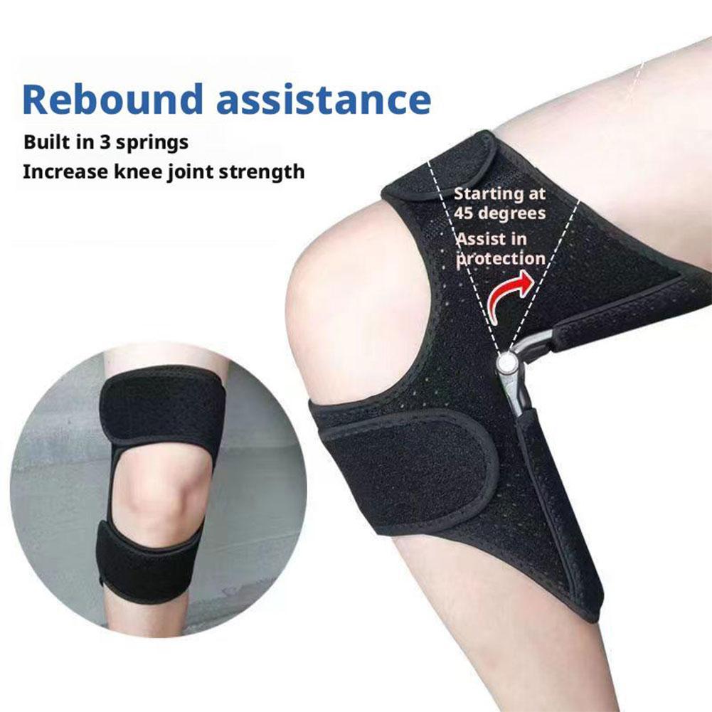 เข่าป้องกัน Booster สนับสนุนรองเข่าที่มีประสิทธิภาพ Force Rebound ฤดูใบไม้ผลิอุปกรณ์ออกกําลังกายฟิตเ