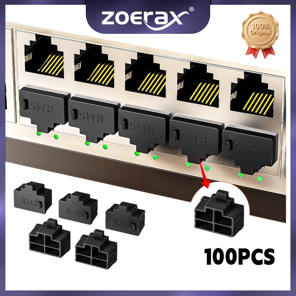 ZoeRax RJ45 ปลั๊กกันฝุ่นซิลิโคนอีเธอร์เน็ตพอร์ตฝาครอบกันฝุ่นตัวป้องกันพอร์ตเครือข่ายนํากลับมาใช้ใหม่ได้