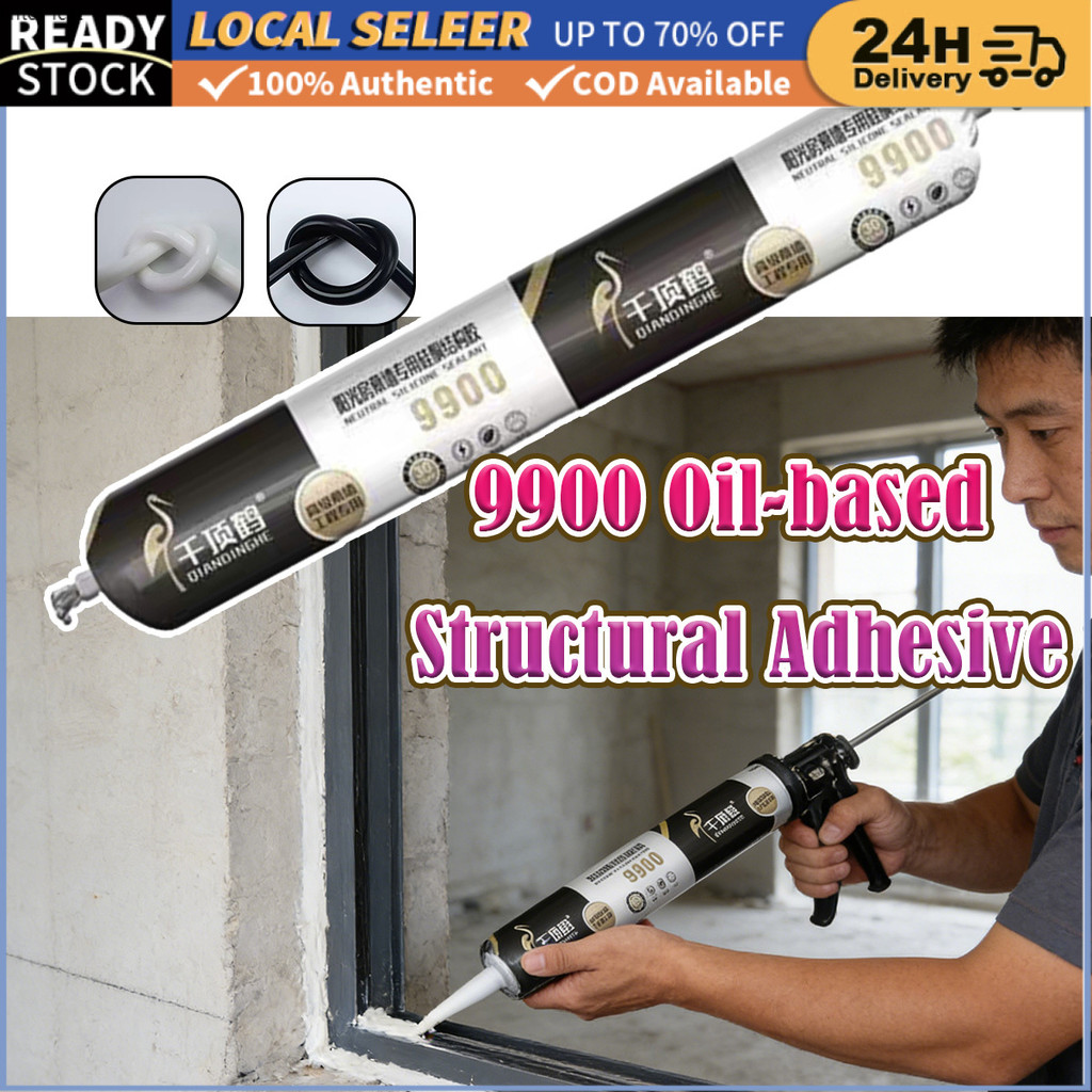 9900 กาวซิลิโคนเป็นกลางไส้กรอกซิลิโคนอุณหภูมิสูงกาวกาวกันน้ําม่านแก้วกาวติดผนัง