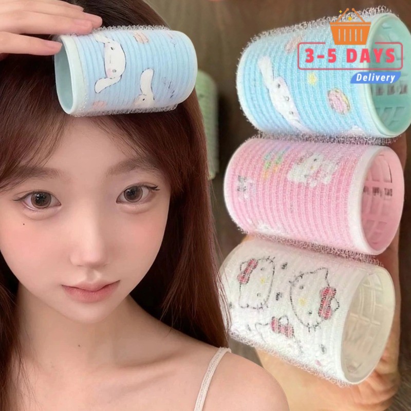 [จัดส่ง 3-5 วัน]เหล็กม้วนผมลายการ์ตูน 2/4/6 ชิ้นสําหรับเด็กผู้หญิง| หลอดดัดผม Airy Bangs |เครื่องมือสลิงผมลดอายุ|  เครื่องมือจัดแต่งทรงผมเดินทางแบบพกพา |ที่ม้วนผมด้านบน